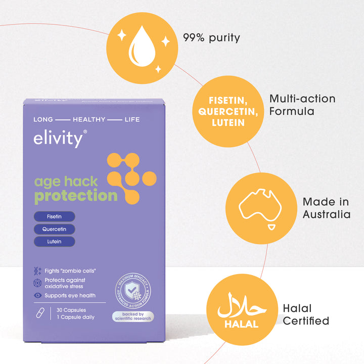 age hack protection - Fisetin, Quercetin, Lutein