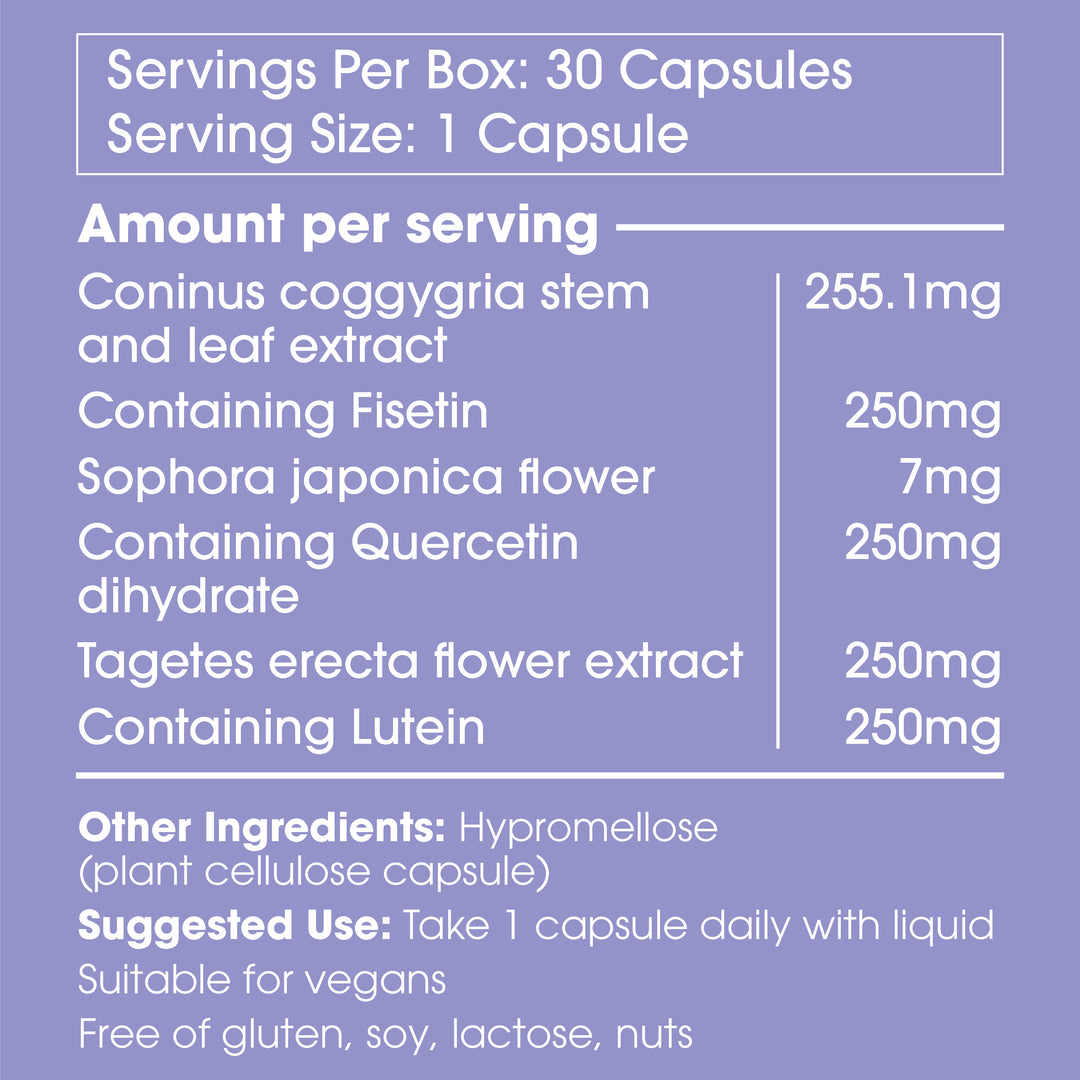 cell protection - Fisetin, Quercetin, Lutein
