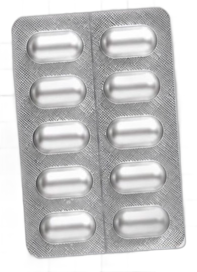 Alu-Alu blister pack of age hack energy capsules
