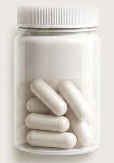 Plastic supplement jar of capsules